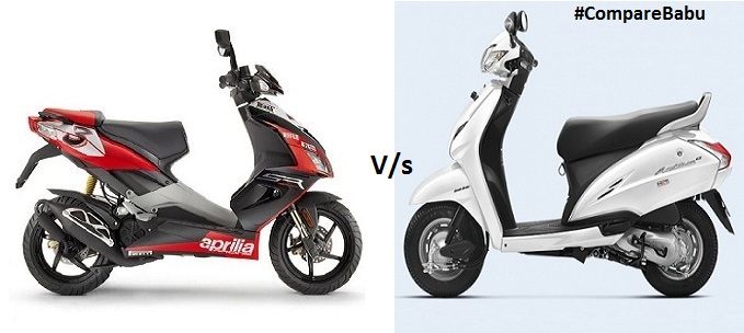 Compare Honda Activa Vs Aprilia Sr Compare Activa 3g 125 I Vs